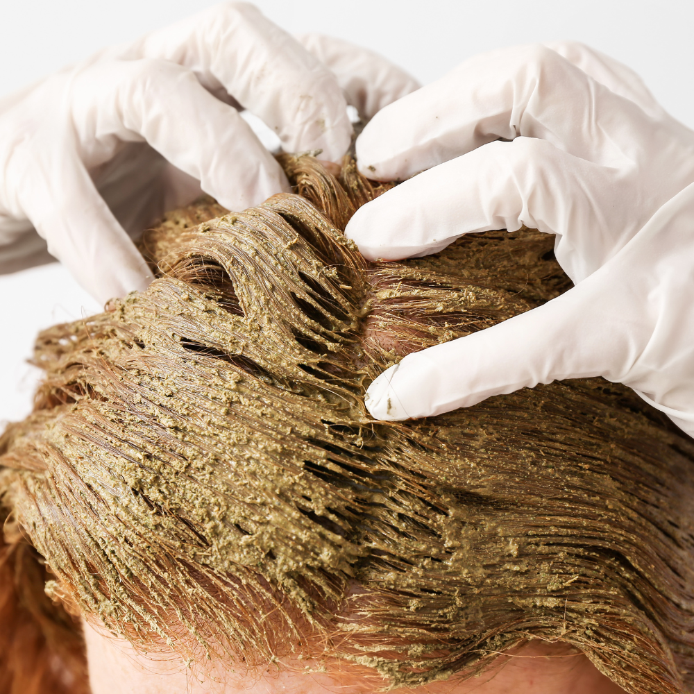 natural henna (heena) for hair color & conditioning